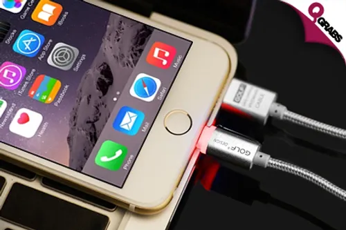 From QR25 Power up with LED 8-Pin USB Cables in Silver OR Gold! (Up to QR98 Value)